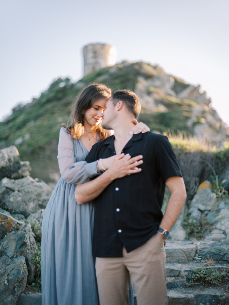 shooting grossesse corse plage sanguinaires