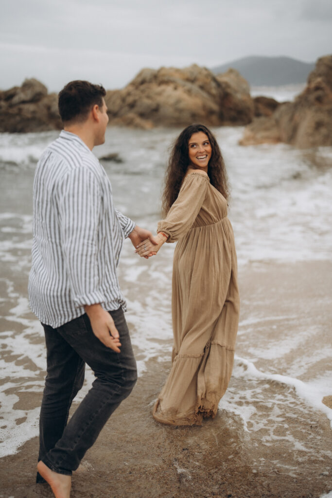 shooting grossesse plage ajaccio coucher soleil